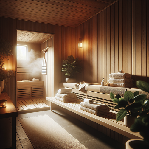 Sauna maison lumineux et cocooning