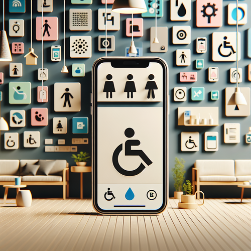 Différentes variantes de pictogrammes douche, du classique au design inclusif et digital