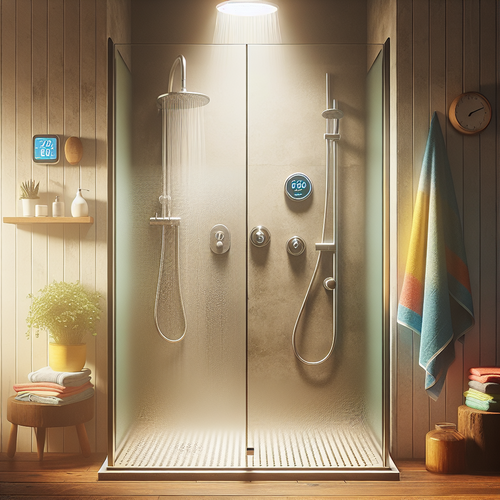 Débit d'eau d'une douche moderne et économies réalisées